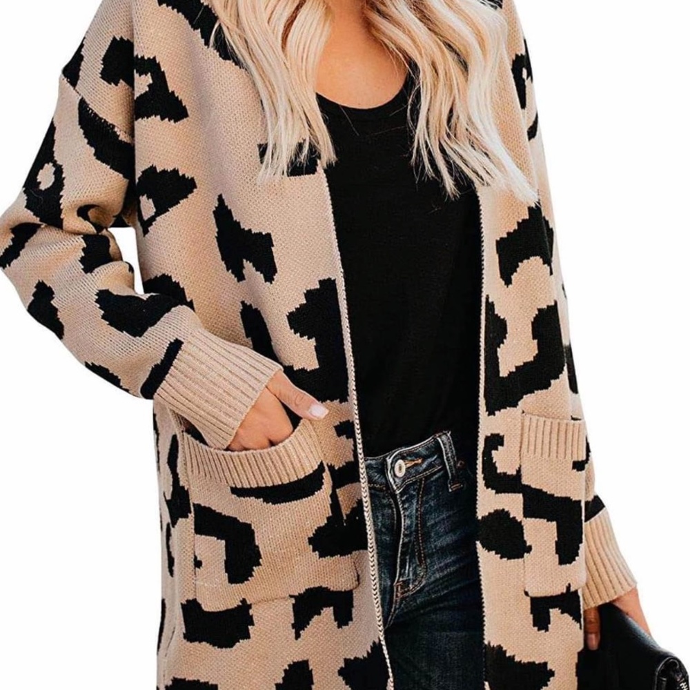 Main Strip Leopard Cardigan Size S/M
